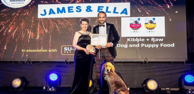 James middleton on stage with James & Ella new product award