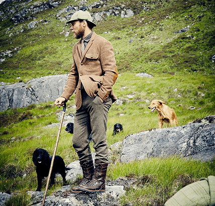 james middleton hiking with his dogs in the lake district